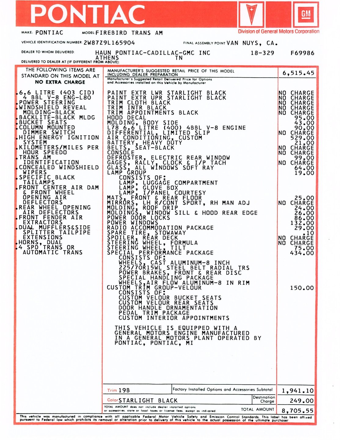1979 Pontiac Firebird Trans Am thumbnail 119